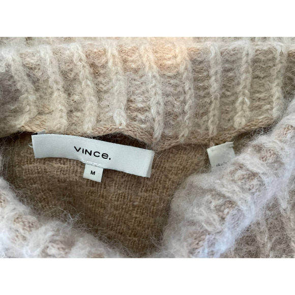 Vince Ribbed Funnel Neck Alpaca & Merino Wool Blend Sweater - Picture 5 of 6